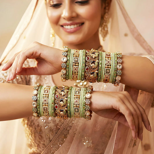 👑 Queenura Royal Rajwadi Bridal Chura Set 👑