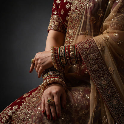 👑 Queenura Premium Rajwadi Wedding Chura 👑