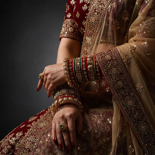 👑 Queenura Premium Rajwadi Wedding Chura 👑