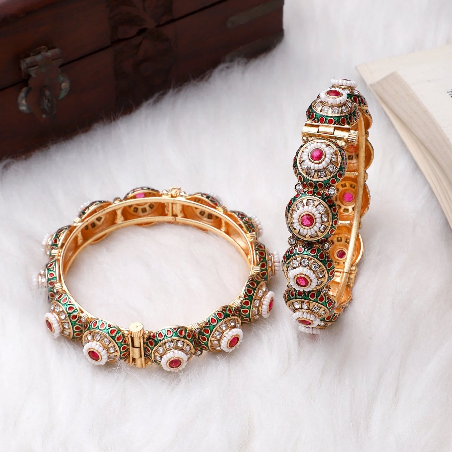 👑 Queenura™ Fancy Meenakari Dailywear Bracelet