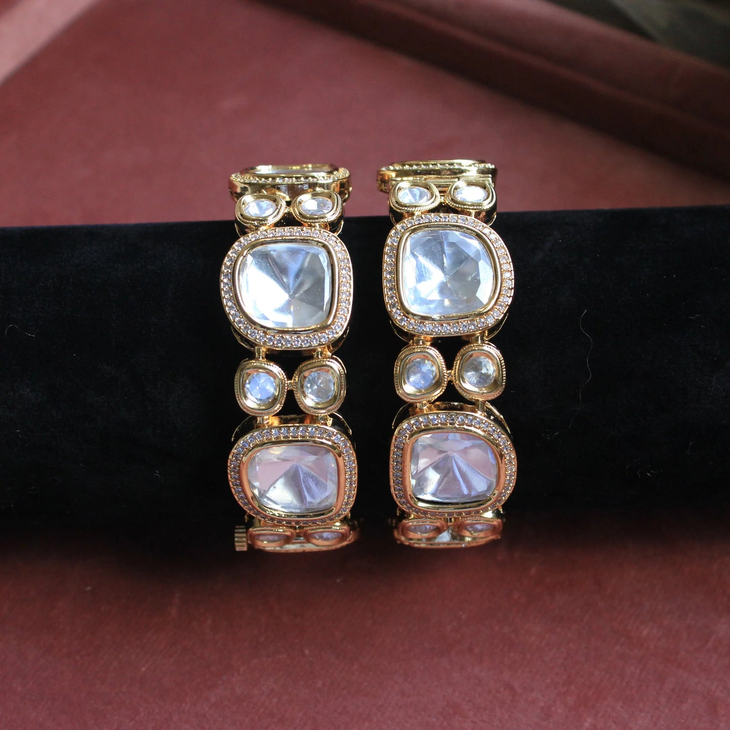 👑 Queenura™ Traditional Pachi Kundan Bridal Bracelet