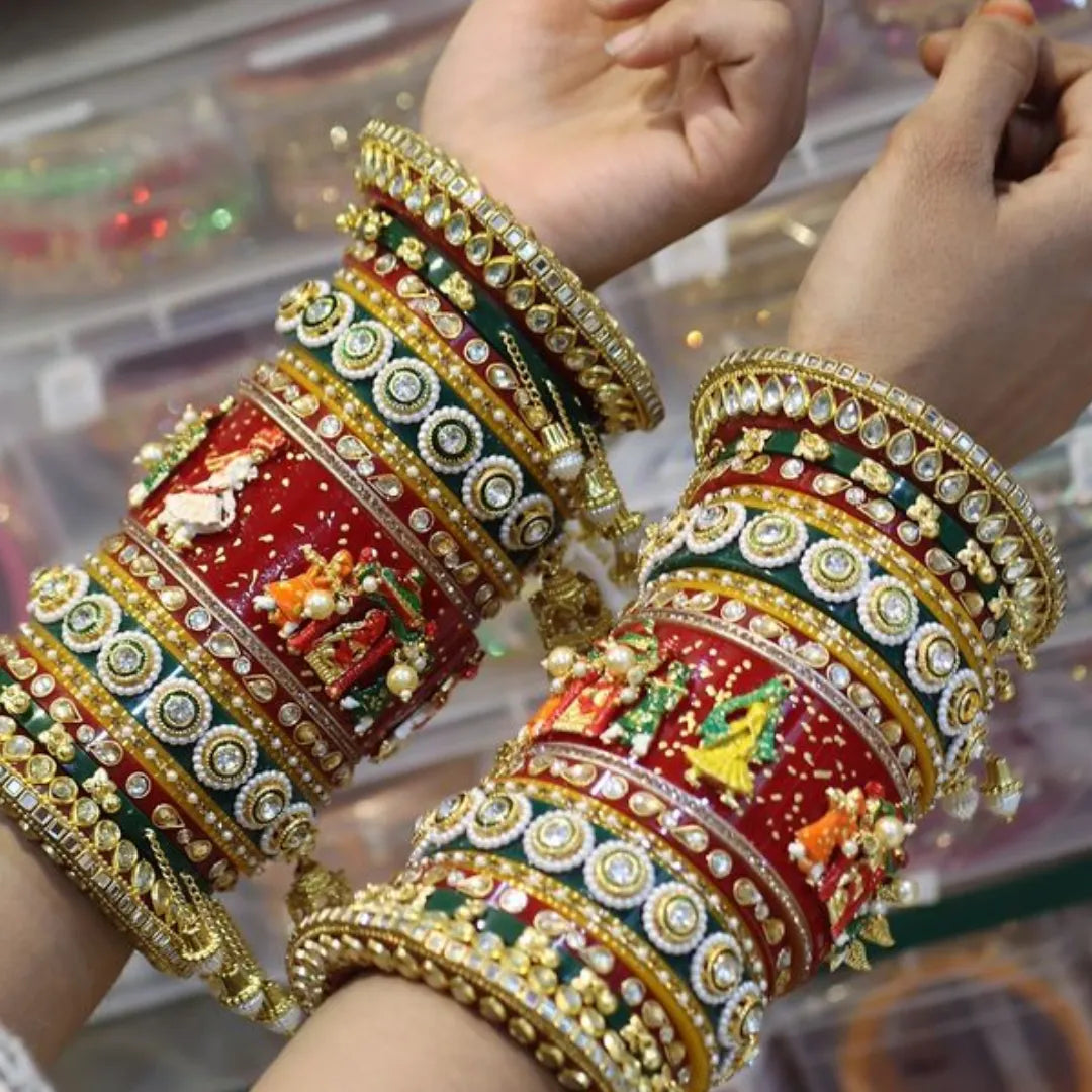 👑 Queenura Royal Doli Rajwadi Chura Set 👑