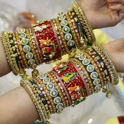 👑 Queenura Royal Doli Rajwadi Chura Set 👑