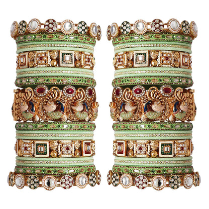 👑 Queenura Royal Rajwadi Bridal Chura Set 👑